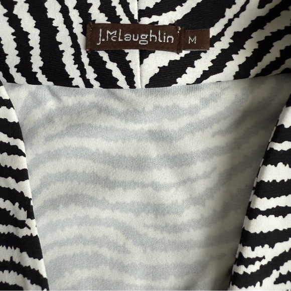 J. McLaughlin Ivana Catalina Cloth Zebra Print Dress Size Medium - Picture 11 of 12